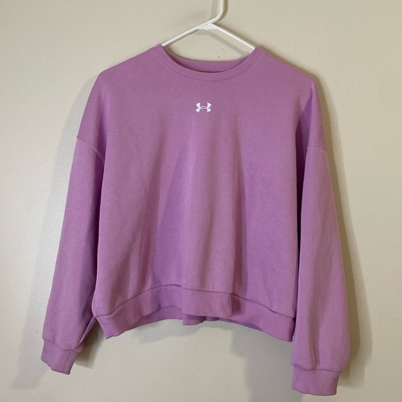 Under Armour Women's Youth Lavender Sweatshirt size Large cotton blend - Picture 1 of 9